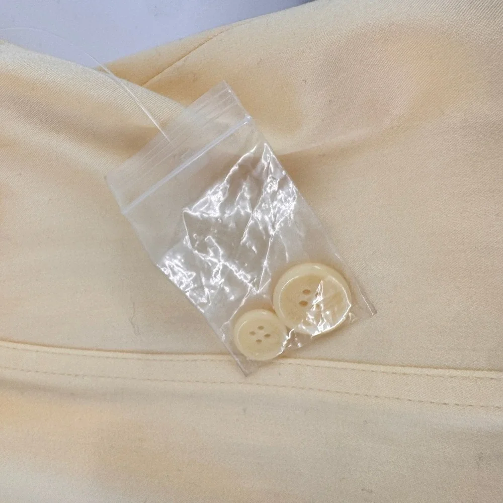 Tall Stretch Blazer Pastel Butter Yellow‎ Single Button Jacket Size 18T
